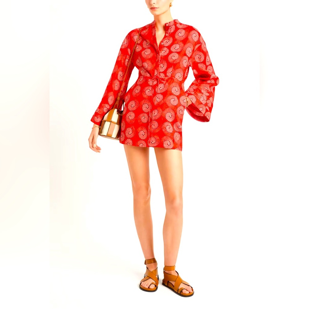 Staud Linen Mini Dress sz M NWOT